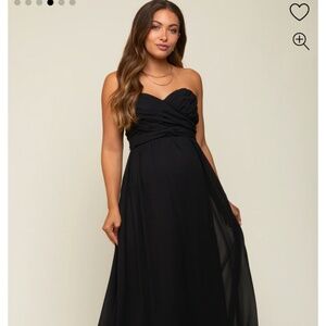 NWT XS maternity black Convertible Chiffon